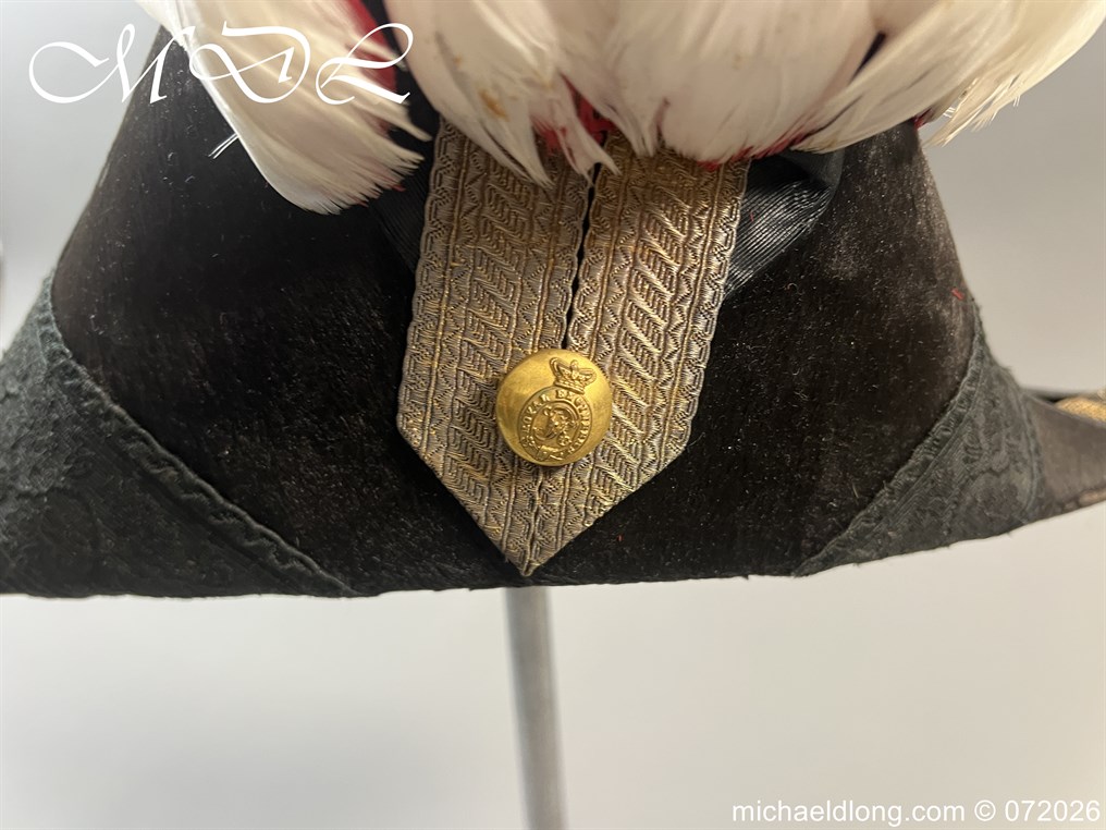 Victorian Royal Engineers Officers Bicorn Hat and Plume - Image 10