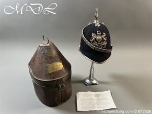 Victorian 1st Gloucester Engineers Officers Blue Cloth Helmet