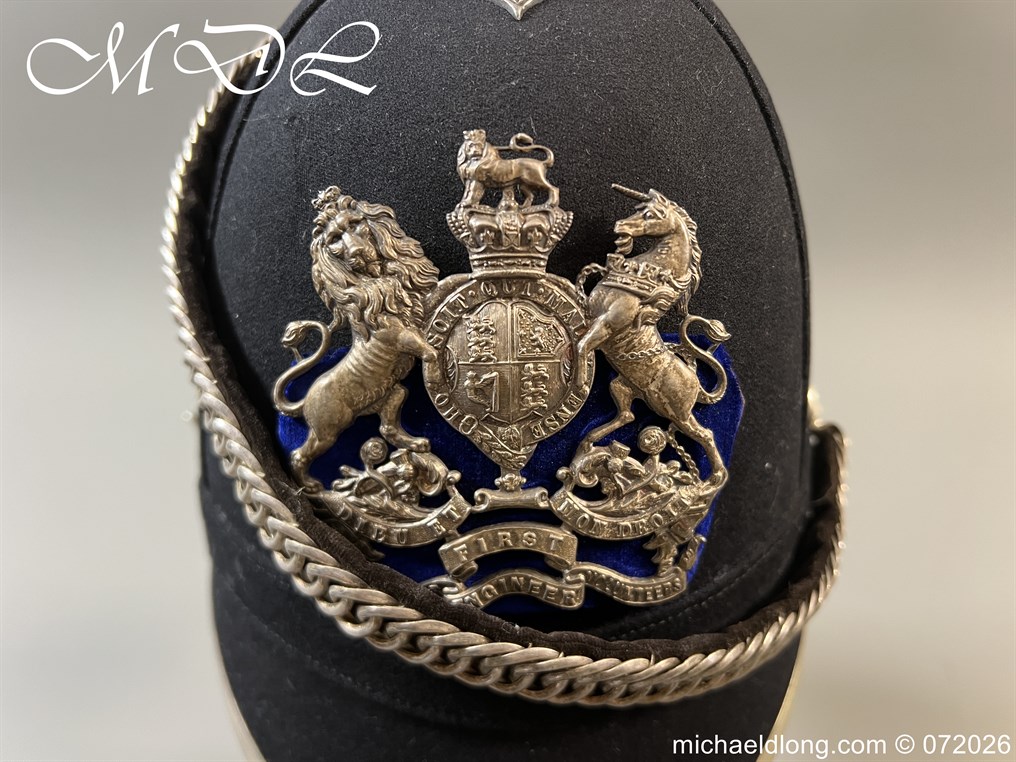 Victorian 1st Gloucester Engineers Officers Blue Cloth Helmet - Image 18