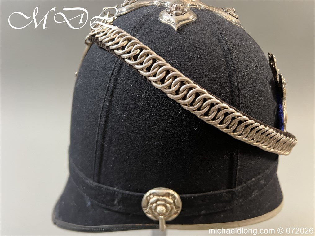 Victorian 1st Gloucester Engineers Officers Blue Cloth Helmet - Image 14