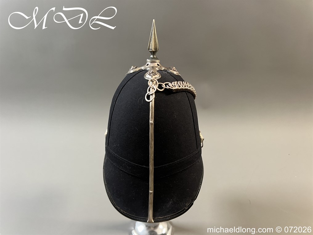 Victorian 1st Gloucester Engineers Officers Blue Cloth Helmet - Image 13