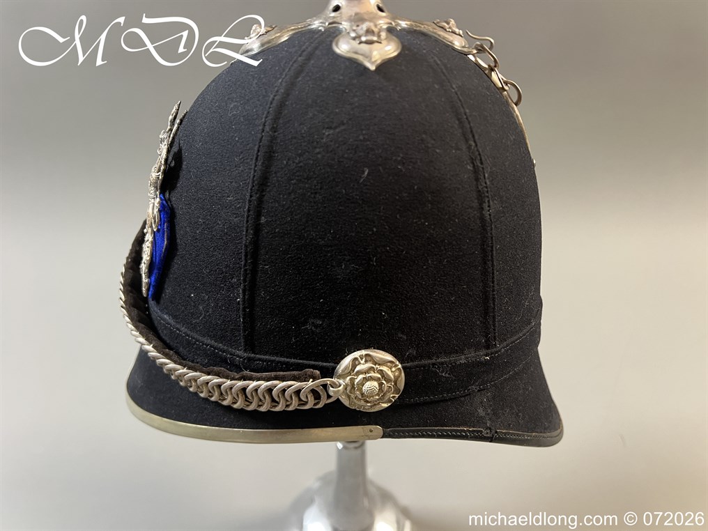 Victorian 1st Gloucester Engineers Officers Blue Cloth Helmet - Image 8