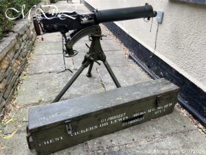 Deactivated WW2 Vickers Machine Gun and Mount