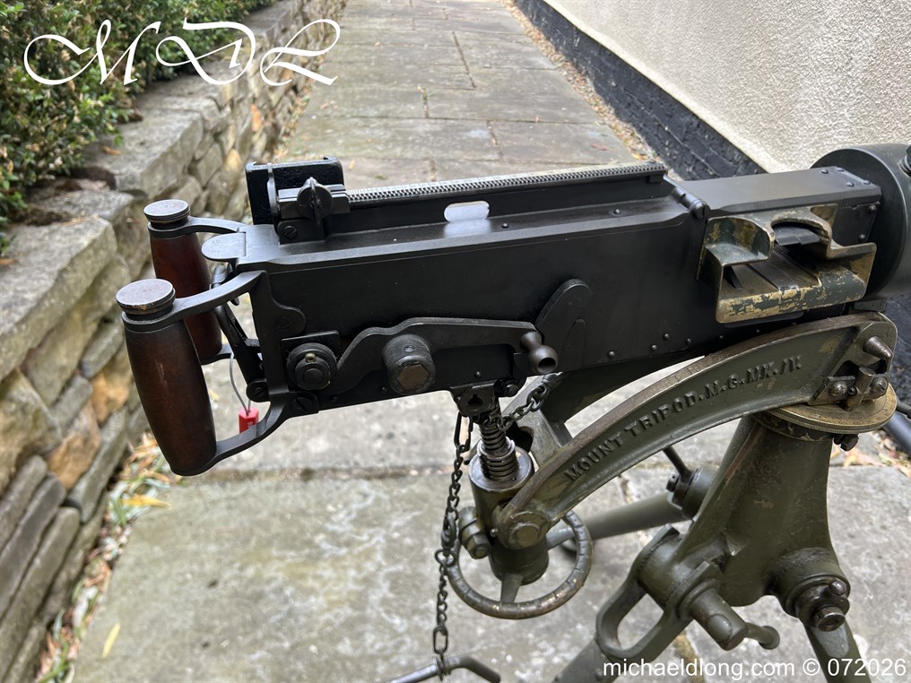 Deactivated WW2 Vickers Machine Gun and Mount - Image 2