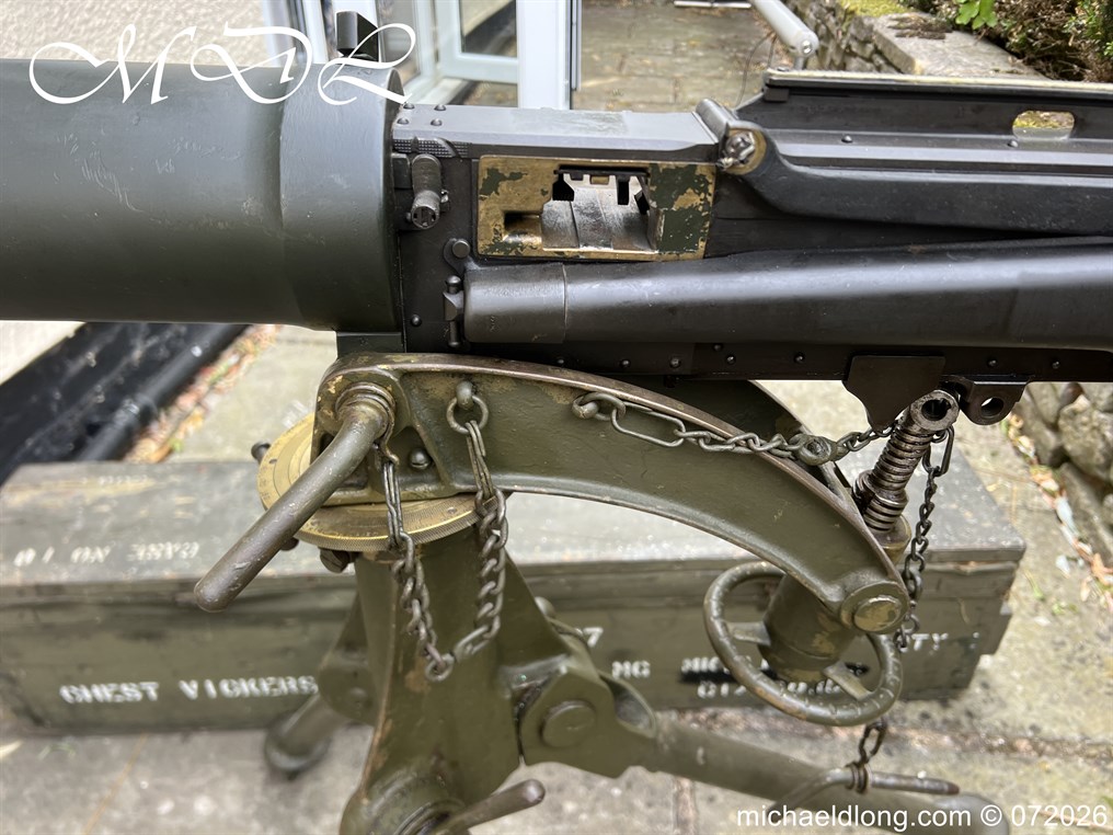 Deactivated WW2 Vickers Machine Gun and Mount - Image 11