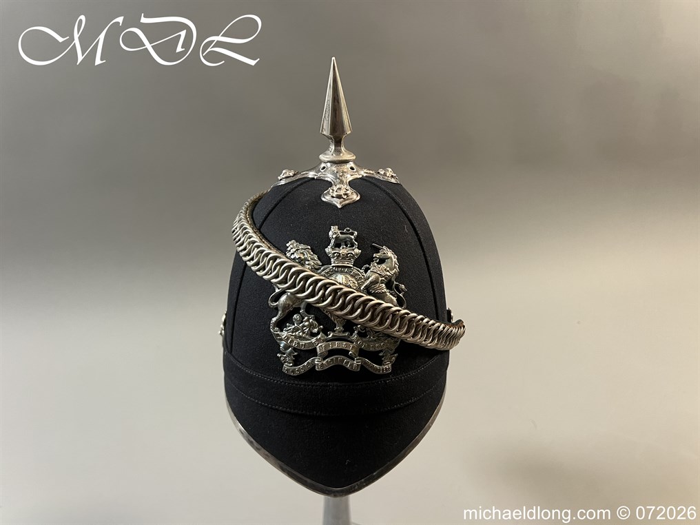 Victorian 1st Sussex Engineers Officers Blue Cloth Helmet - Image 2