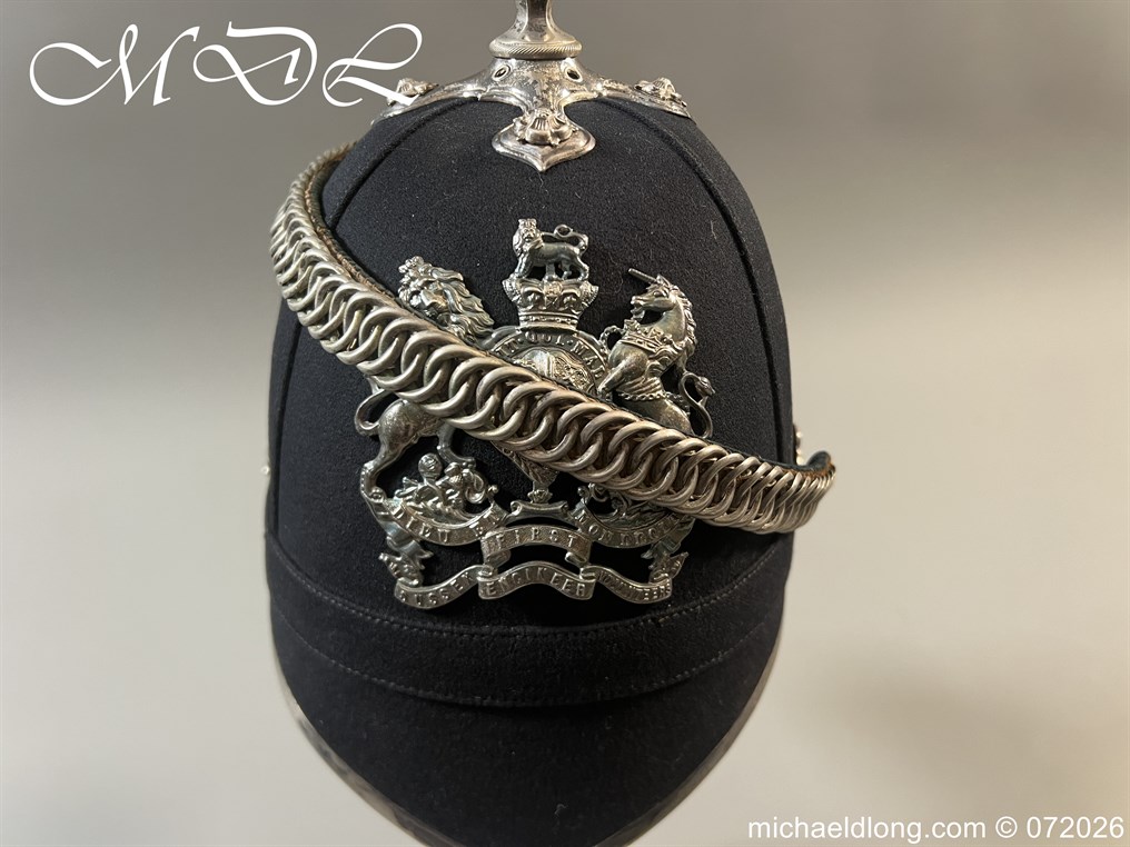 Victorian 1st Sussex Engineers Officers Blue Cloth Helmet - Image 11