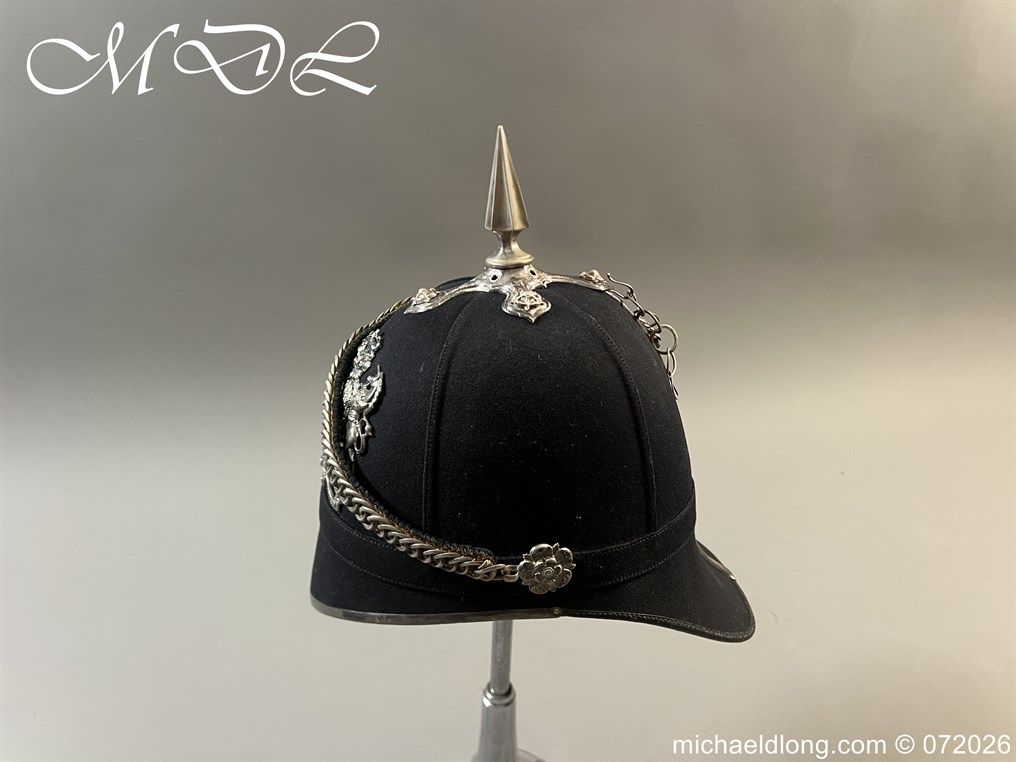 Victorian 1st Sussex Engineers Officers Blue Cloth Helmet - Image 5