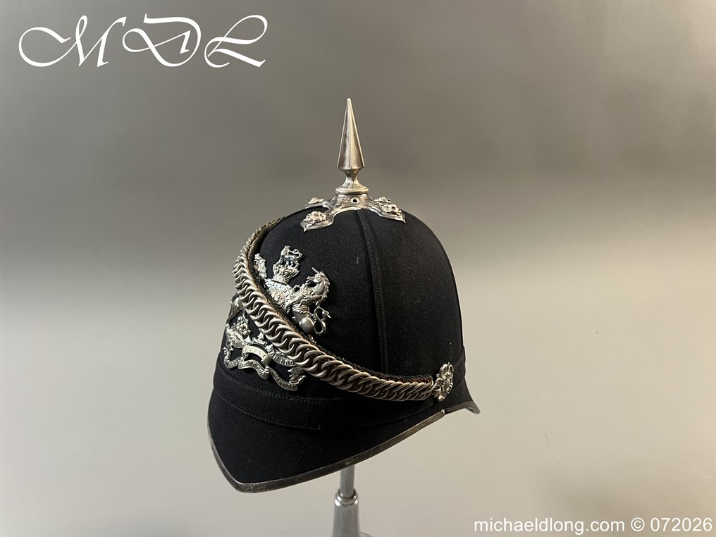 Victorian 1st Sussex Engineers Officers Blue Cloth Helmet - Image 4