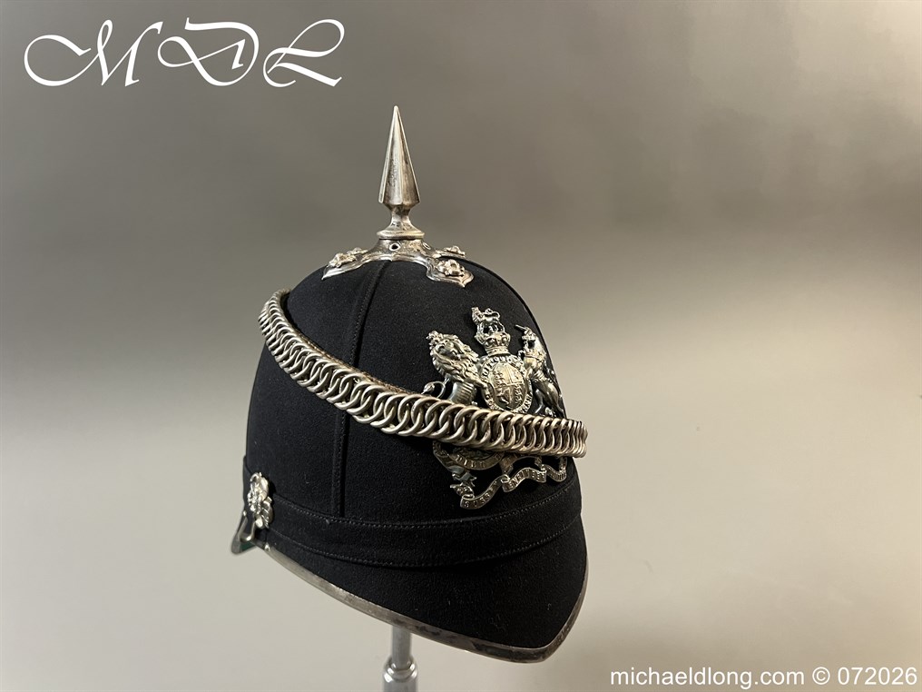Victorian 1st Sussex Engineers Officers Blue Cloth Helmet