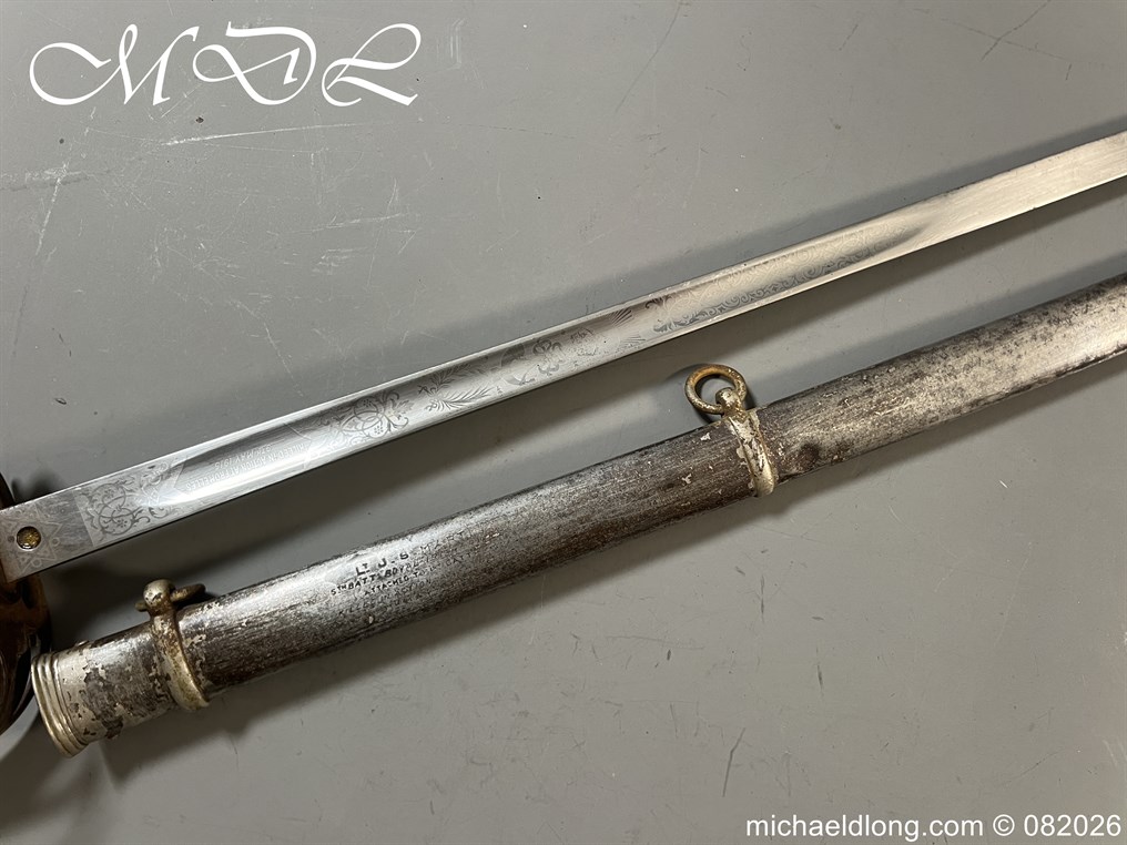 British WW1 5th Royal Irish Rifles Sword Memorial Sword - Image 33