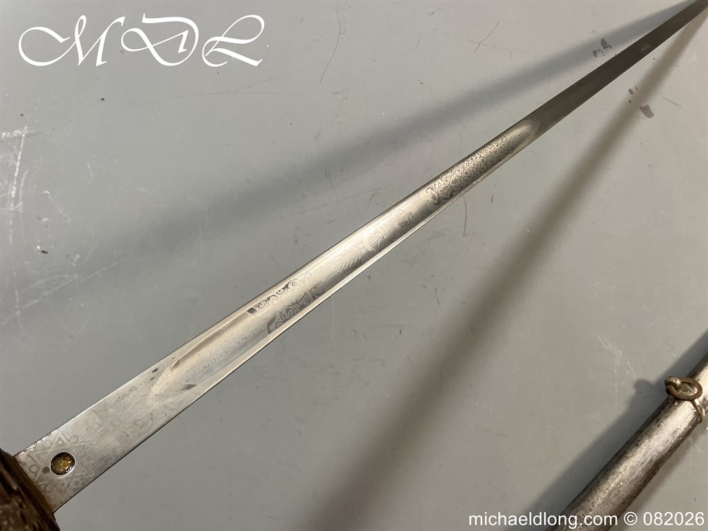 British WW1 5th Royal Irish Rifles Sword Memorial Sword - Image 25