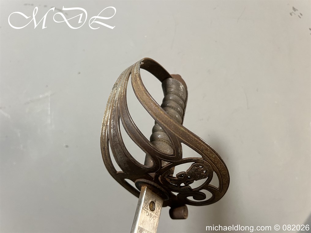 British WW1 5th Royal Irish Rifles Sword Memorial Sword - Image 9