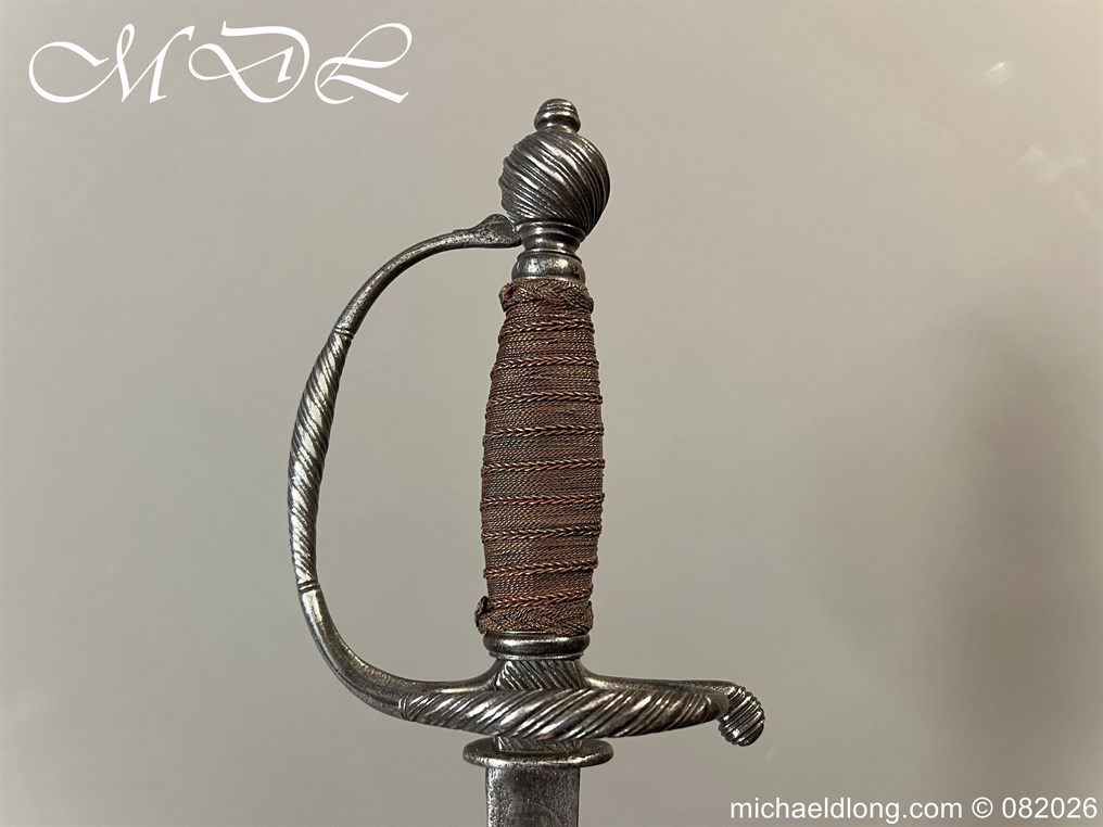 English Infantry Officers Sword c 1770 - Image 15
