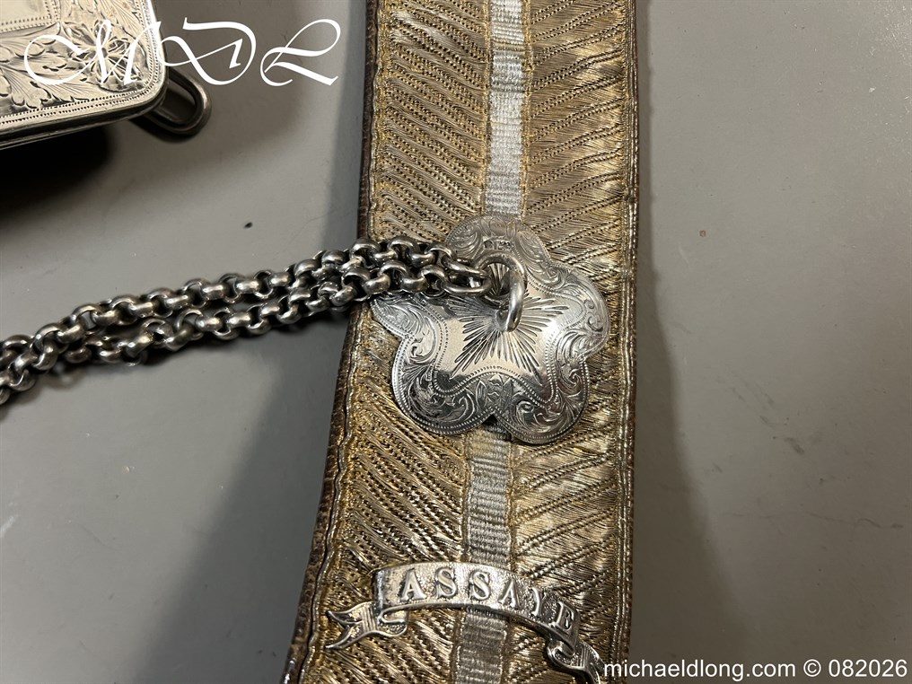Edwardian 19th Hussars Full Dress Cross Belt and Pouch Hallmarked 1912 - Image 22
