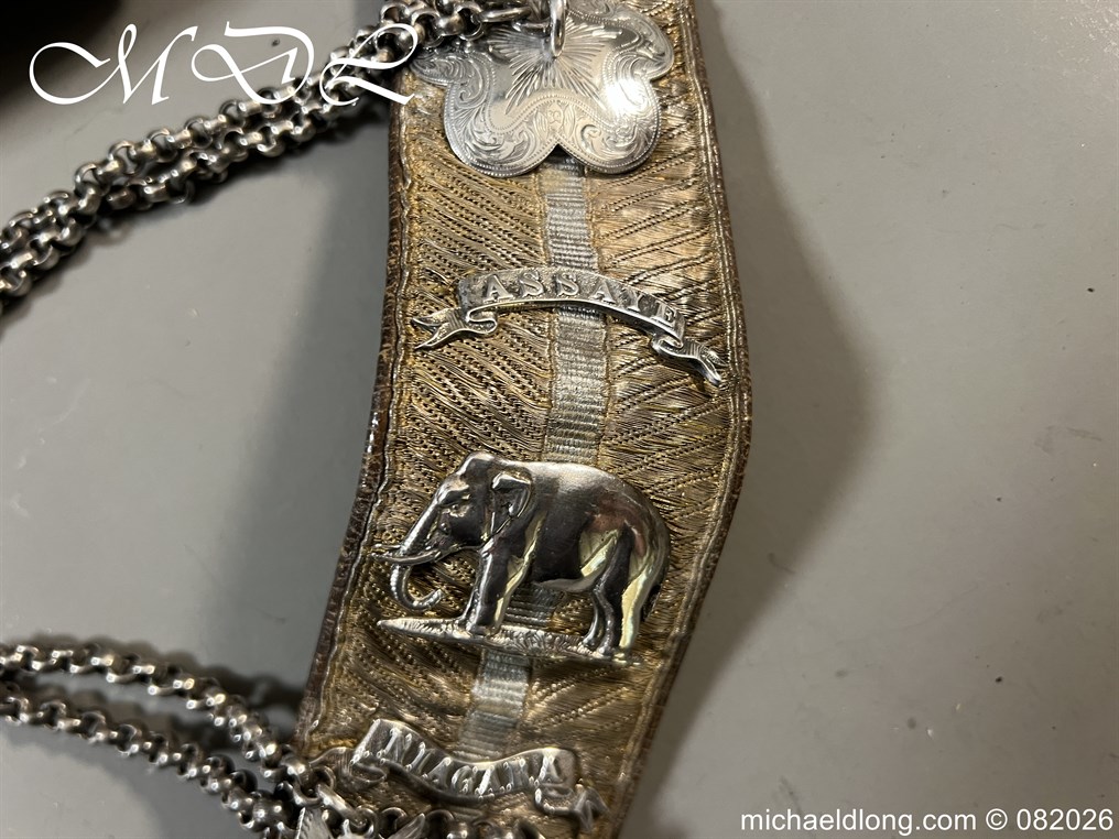 Edwardian 19th Hussars Full Dress Cross Belt and Pouch Hallmarked 1912 - Image 21