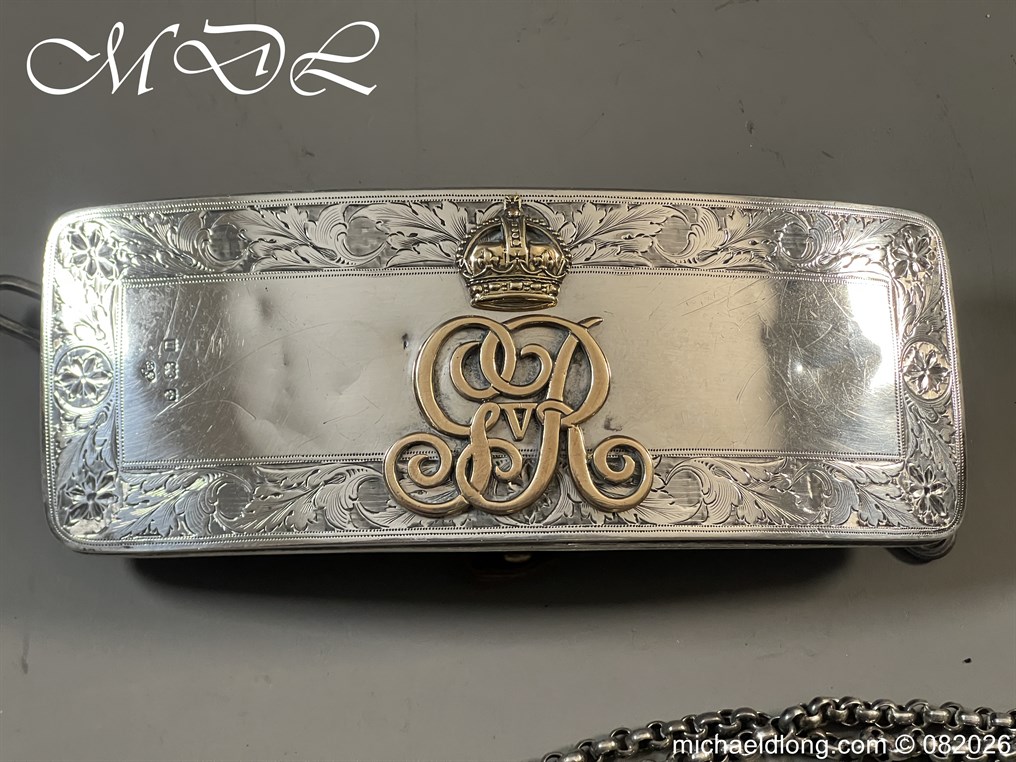 Edwardian 19th Hussars Full Dress Cross Belt and Pouch Hallmarked 1912 - Image 13
