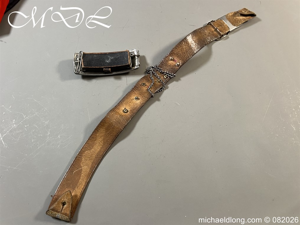 Edwardian 19th Hussars Full Dress Cross Belt and Pouch Hallmarked 1912 - Image 11