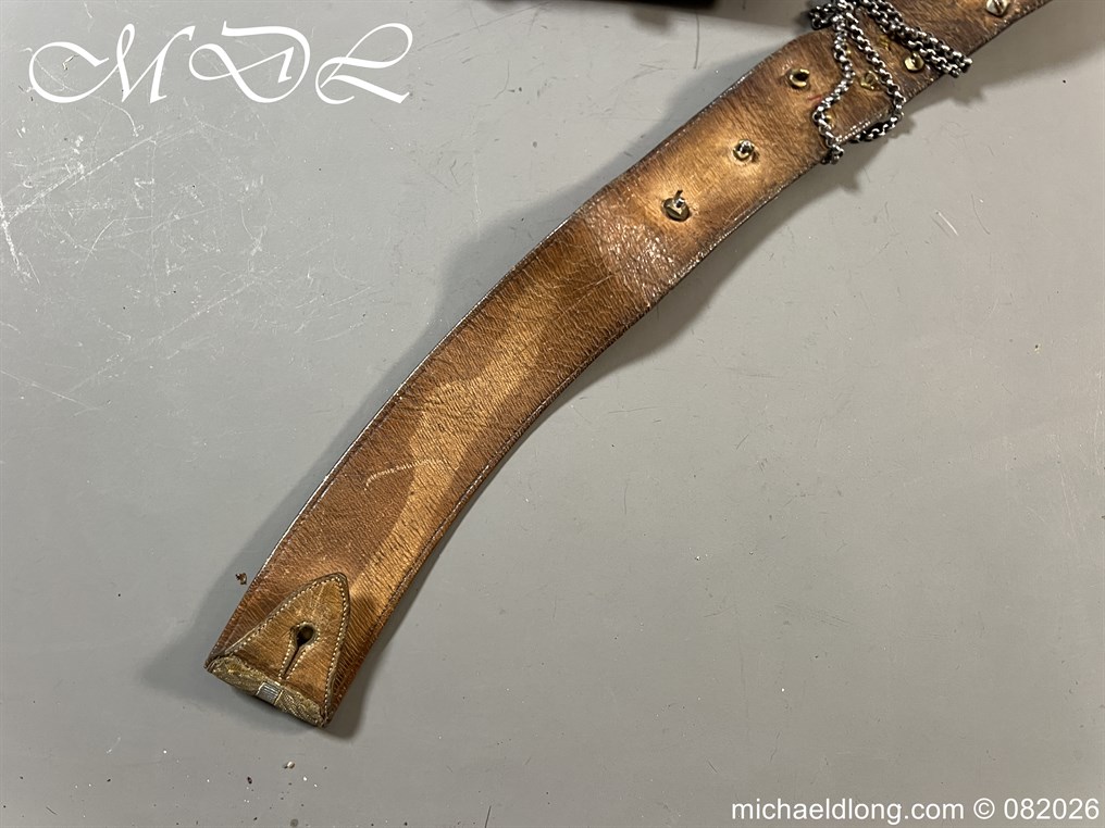 Edwardian 19th Hussars Full Dress Cross Belt and Pouch Hallmarked 1912 - Image 10