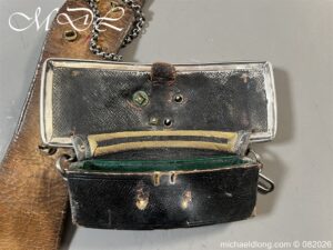 Edwardian 19th Hussars Full Dress Cross Belt and Pouch Hallmarked 1912