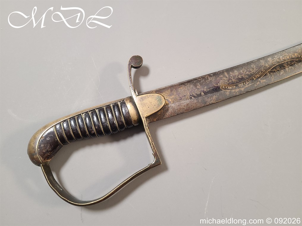 English 1796 blue and Gilt Lord Hills No1 Leominster Masonic Sword - Image 2
