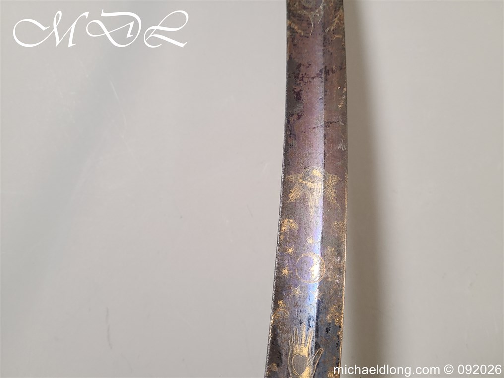 English 1796 blue and Gilt Lord Hills No1 Leominster Masonic Sword - Image 26