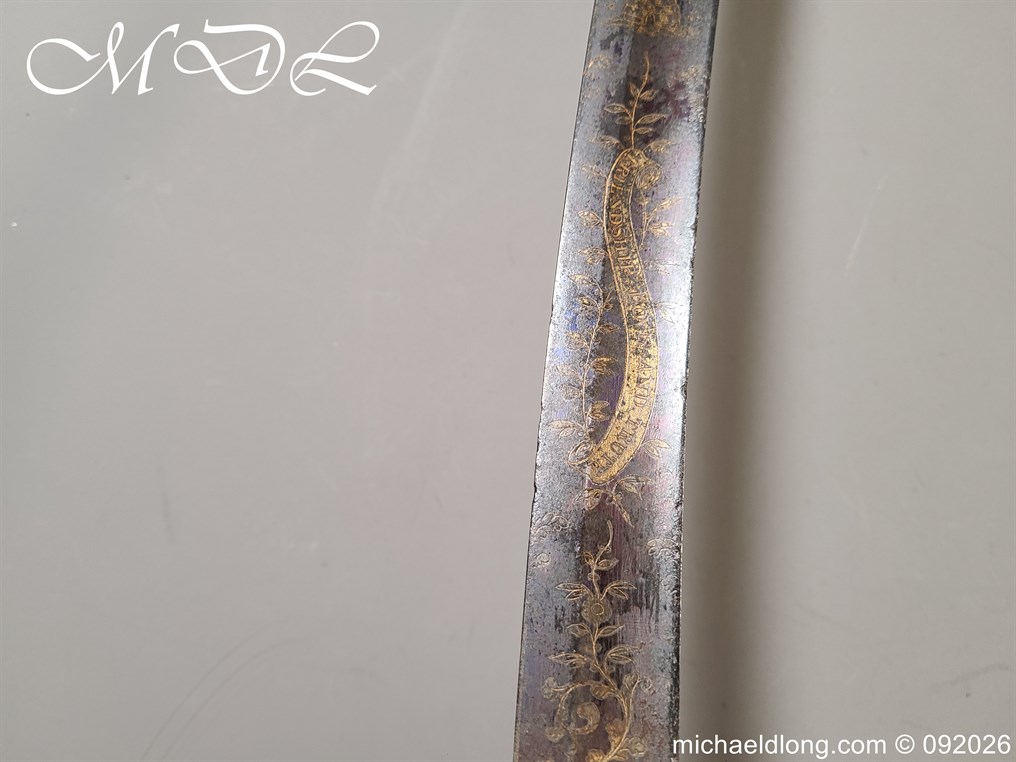 English 1796 blue and Gilt Lord Hills No1 Leominster Masonic Sword - Image 20