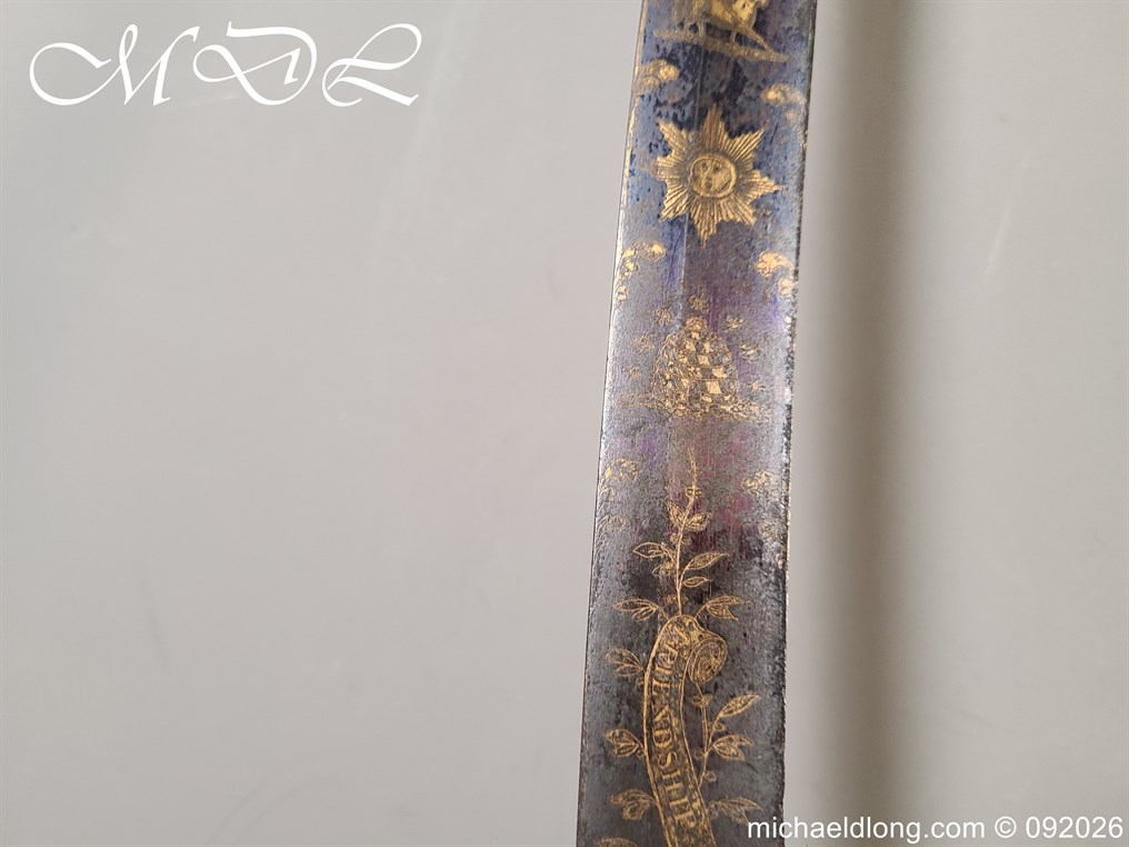 English 1796 blue and Gilt Lord Hills No1 Leominster Masonic Sword - Image 18
