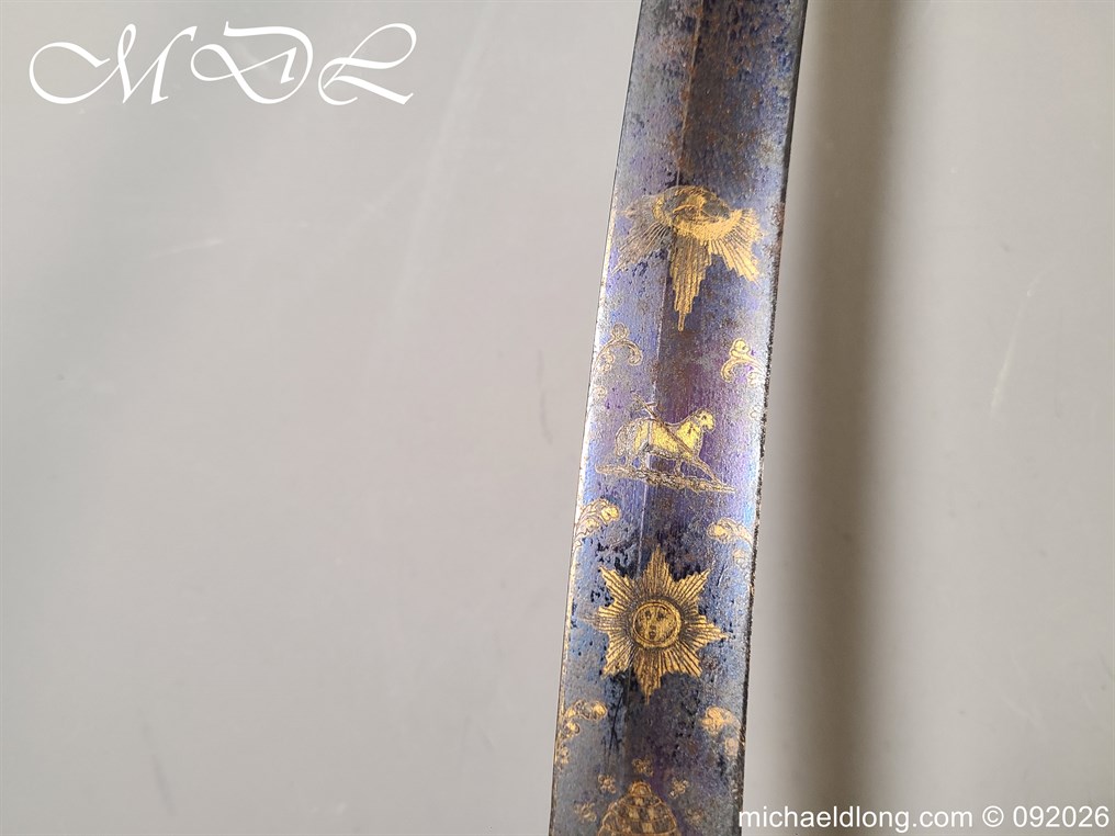 English 1796 blue and Gilt Lord Hills No1 Leominster Masonic Sword - Image 16