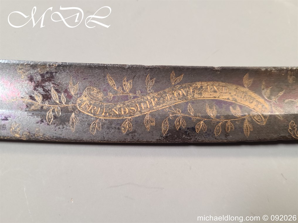 English 1796 blue and Gilt Lord Hills No1 Leominster Masonic Sword - Image 13