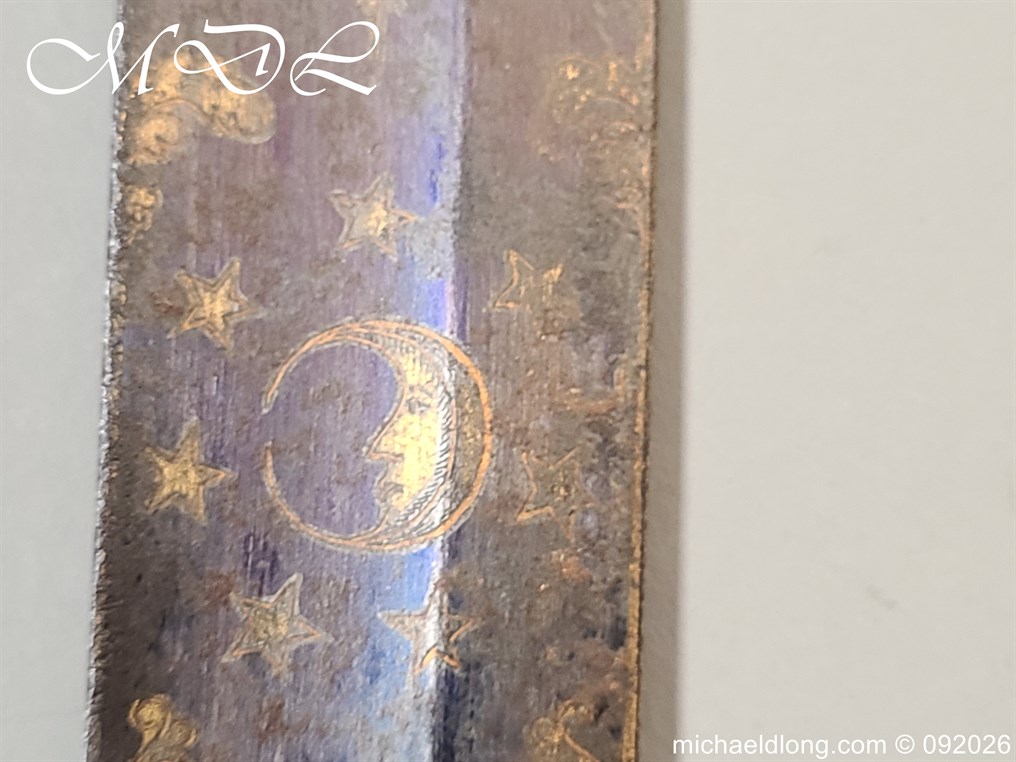 English 1796 blue and Gilt Lord Hills No1 Leominster Masonic Sword - Image 9