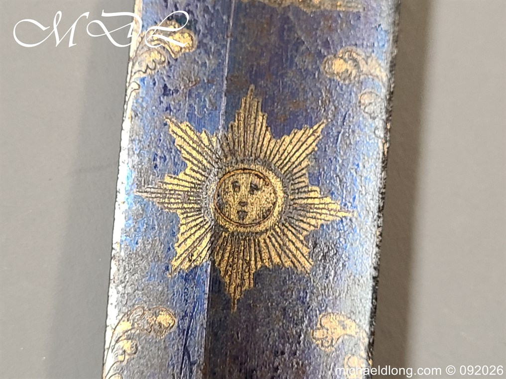 English 1796 blue and Gilt Lord Hills No1 Leominster Masonic Sword - Image 7