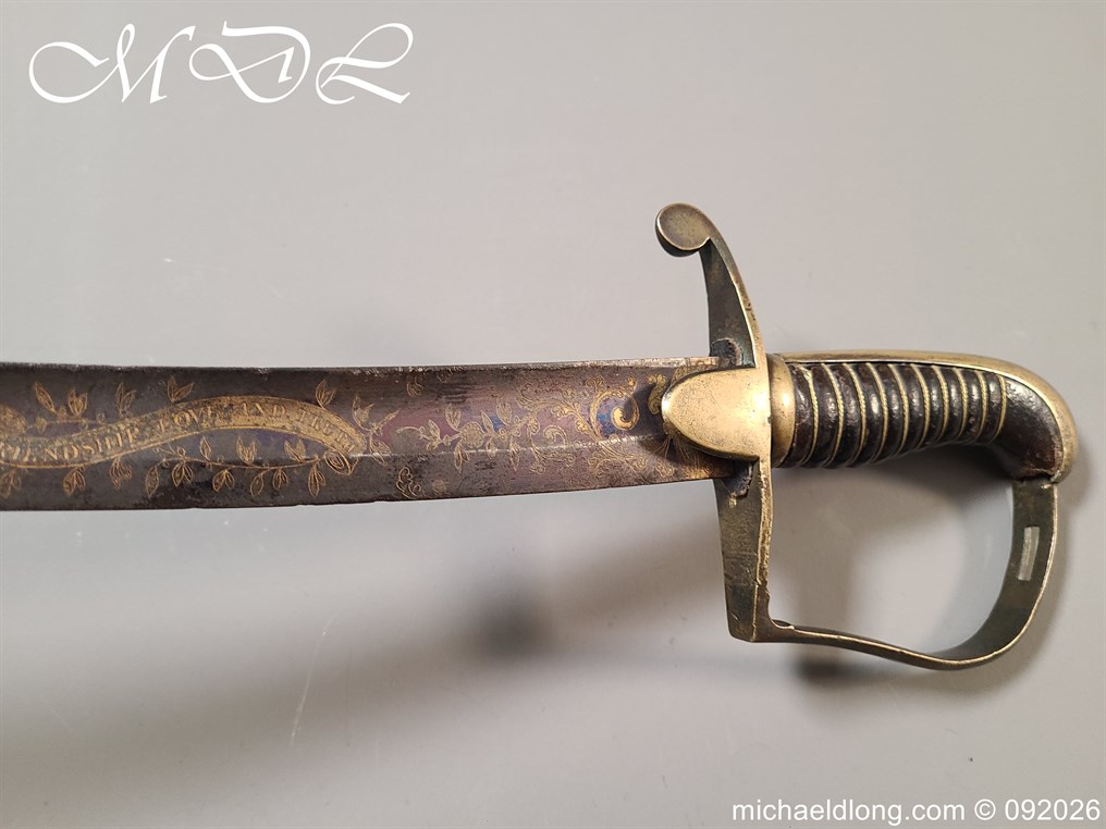 English 1796 blue and Gilt Lord Hills No1 Leominster Masonic Sword - Image 4