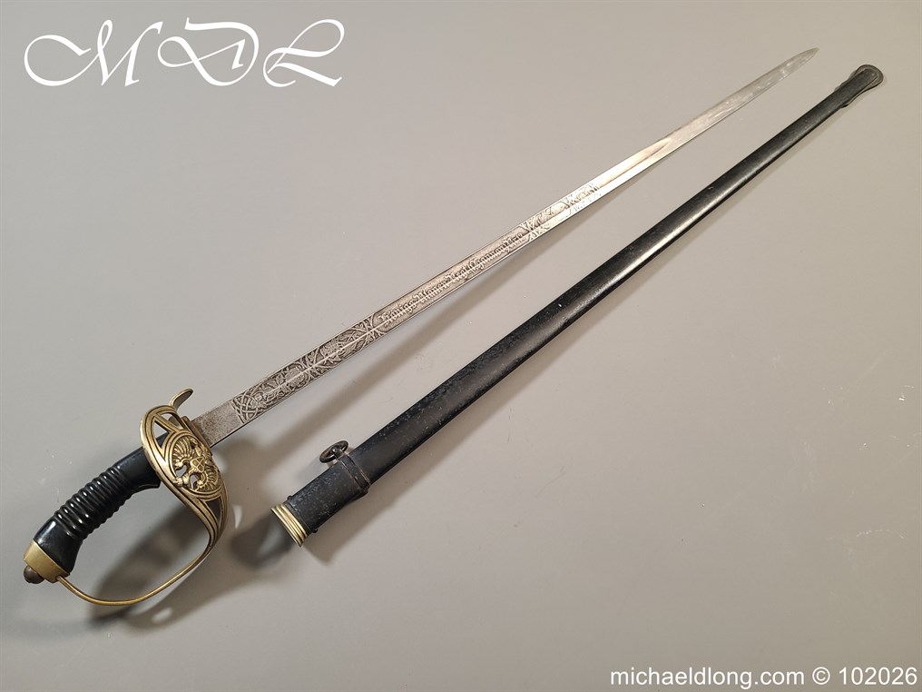 Prussian M89 Officers 13th King's Uhlan Regiment 1st Hanoverian No. 13 Sword