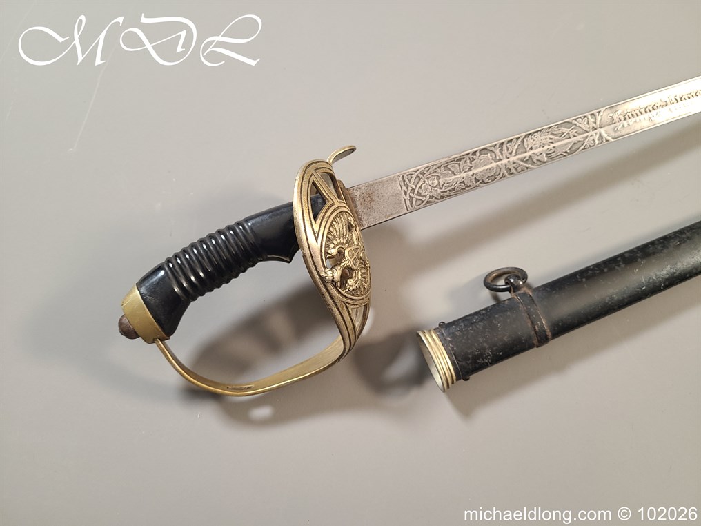Prussian M89 Officers 13th King's Uhlan Regiment 1st Hanoverian No. 13 Sword - Image 2