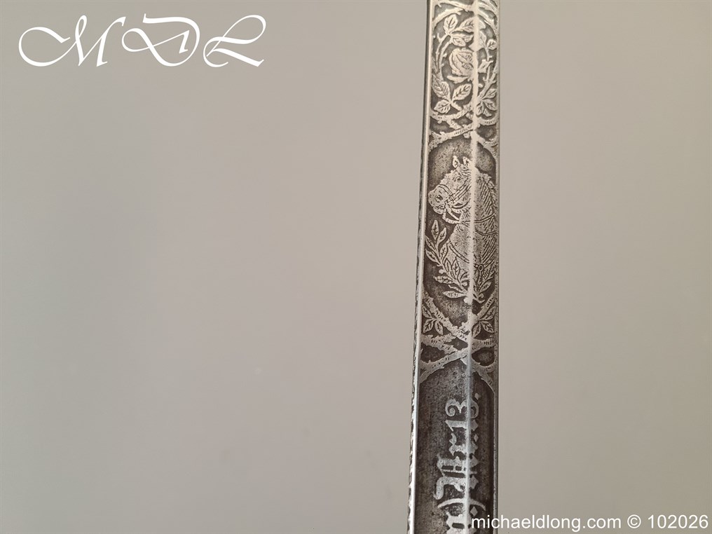 Prussian M89 Officers 13th King's Uhlan Regiment 1st Hanoverian No. 13 Sword - Image 21