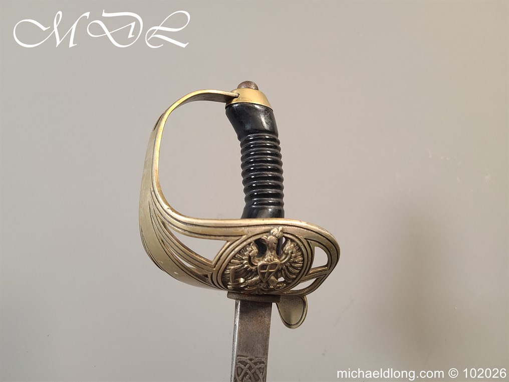 Prussian M89 Officers 13th King's Uhlan Regiment 1st Hanoverian No. 13 Sword - Image 4