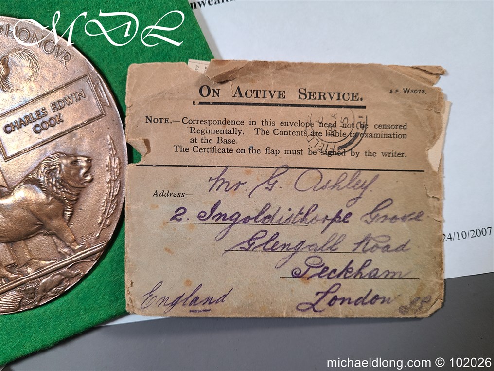 Royal Sussex Regiment WW1 Medal Group - Image 20