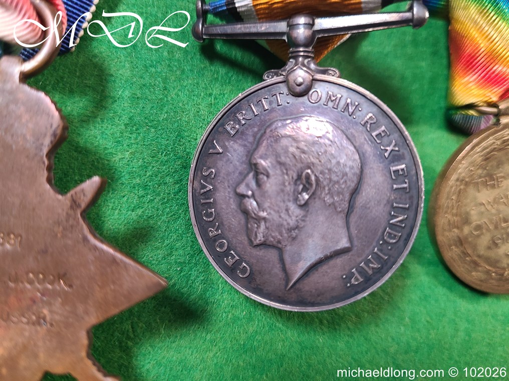 Royal Sussex Regiment WW1 Medal Group - Image 12