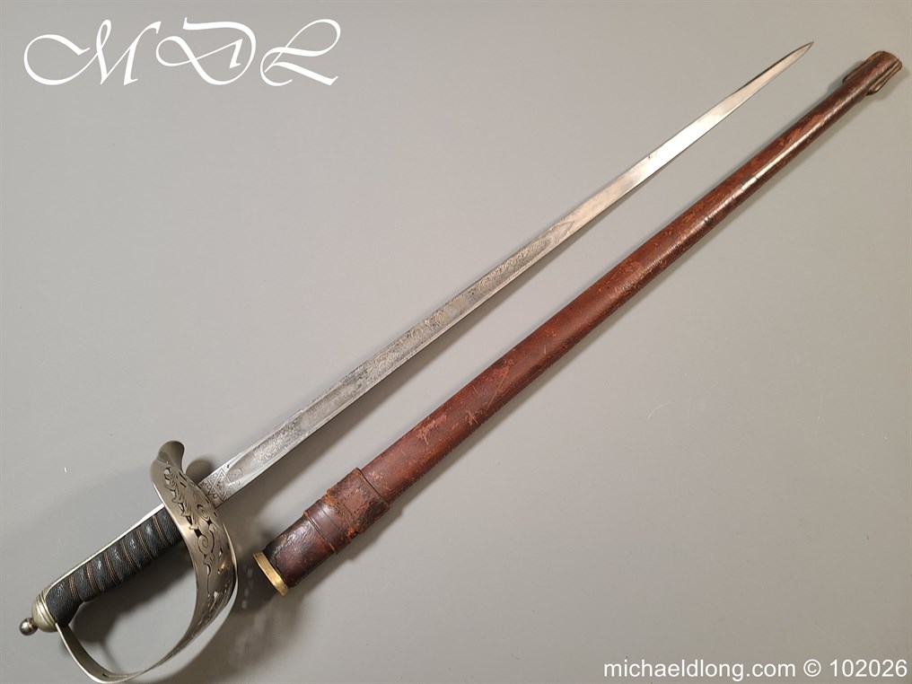 British Hampshire Infantry Officers Sword Memorial Sword