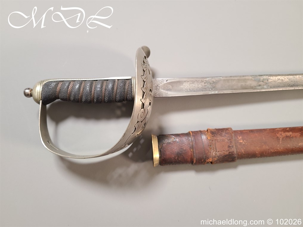 British Hampshire Infantry Officers Sword Memorial Sword - Image 2