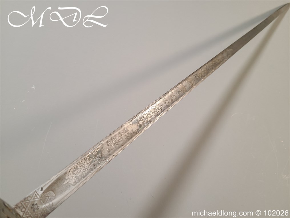 British Hampshire Infantry Officers Sword Memorial Sword - Image 32