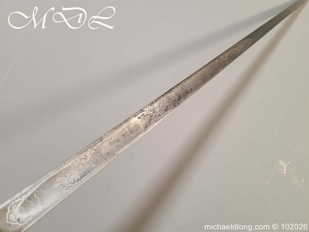 British Hampshire Infantry Officers Sword Memorial Sword - Image 24