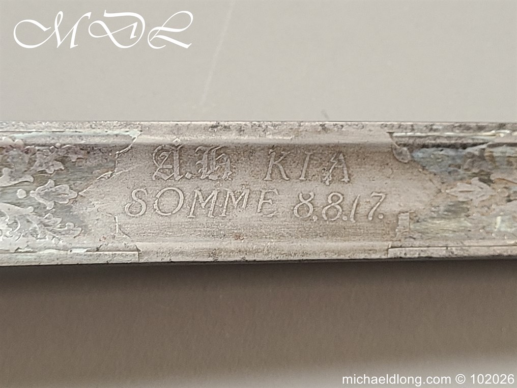 British Hampshire Infantry Officers Sword Memorial Sword - Image 9