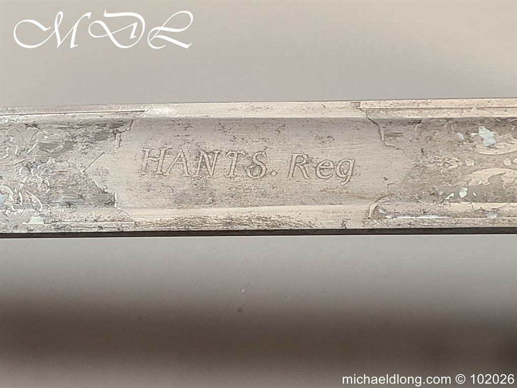 British Hampshire Infantry Officers Sword Memorial Sword - Image 11