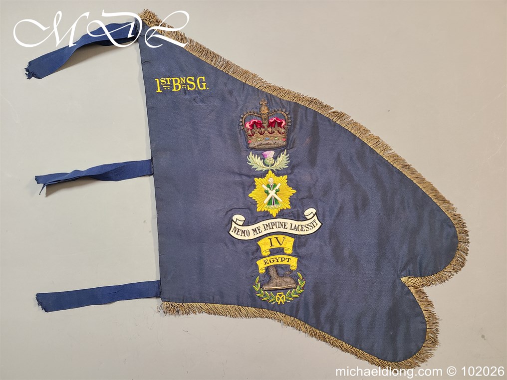 1st Battalion Scots Guards Regimental Pipe Banner